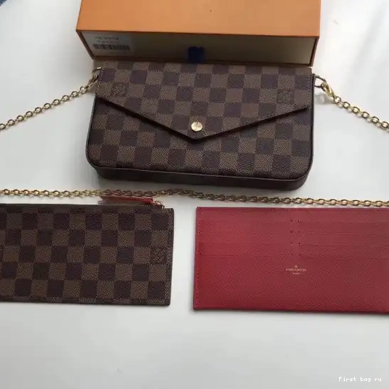 First bag ru Pochette Bag Vuitton N63032 Louis Felicie Damier 0626